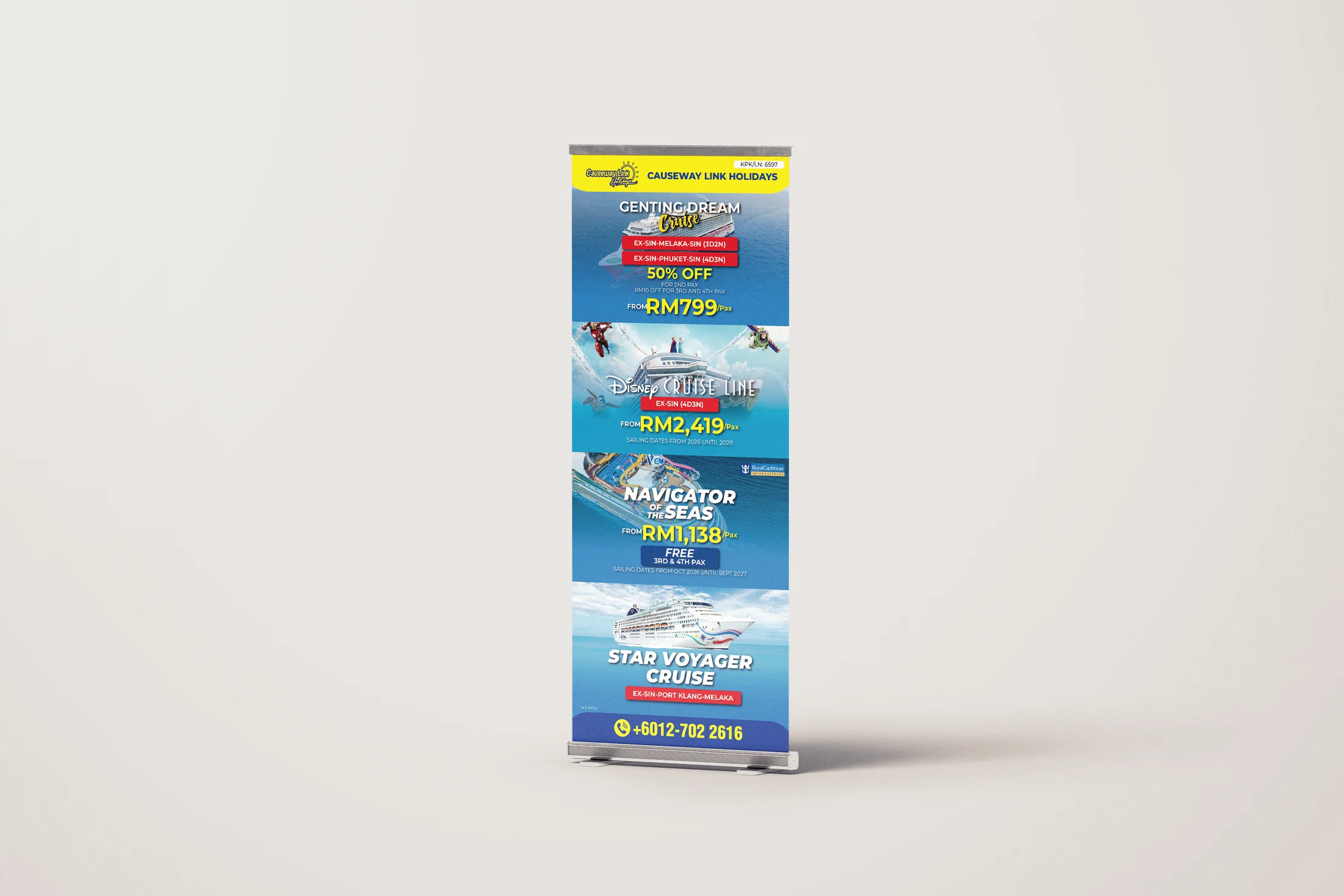 Causeway Link roll-up banner design mockup