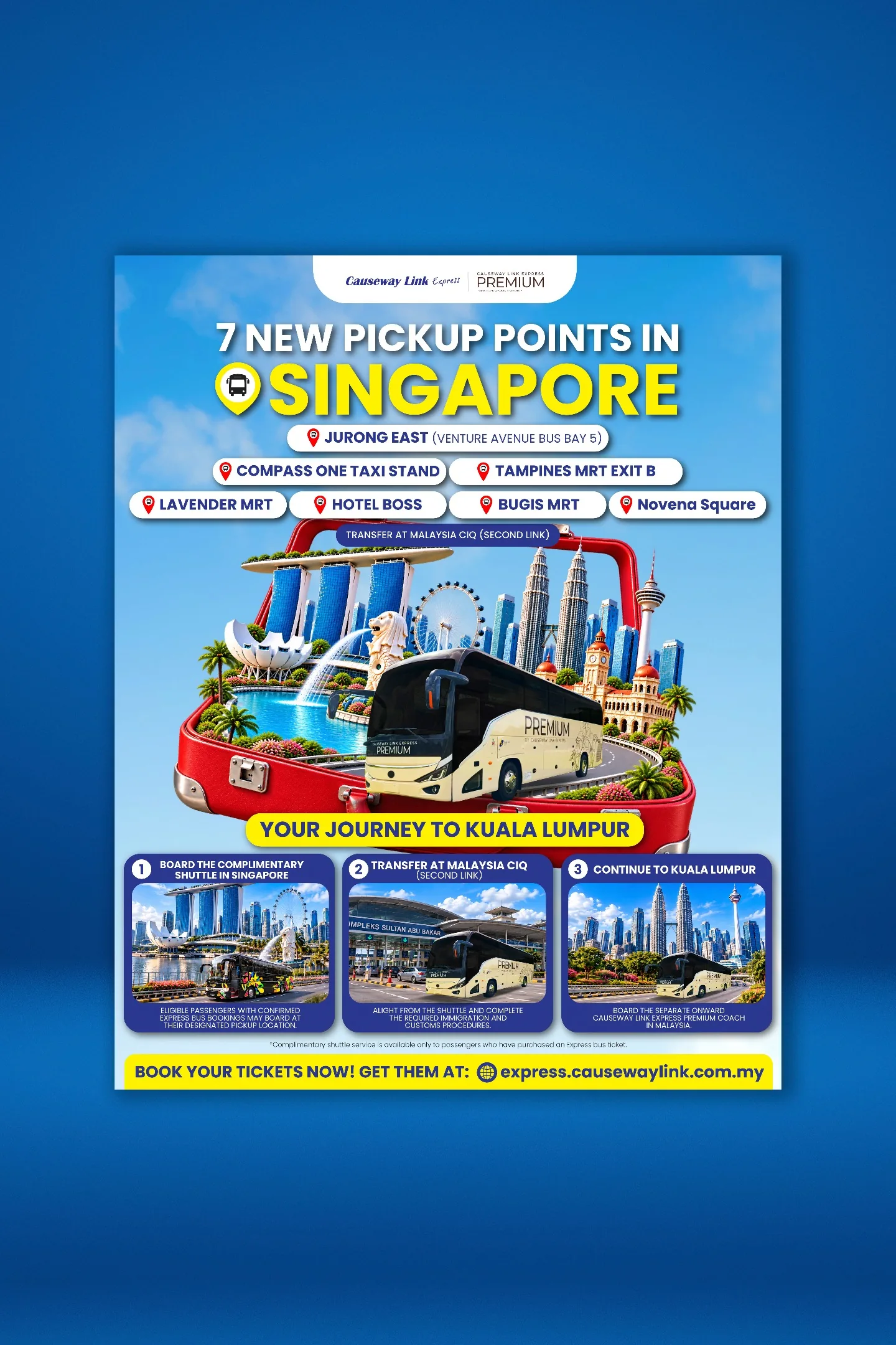 Causeway Link Singapore pickup points social media design